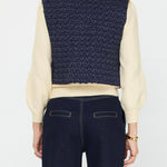 Cropped Quilting Vest - Navy, Women's Vests Collection