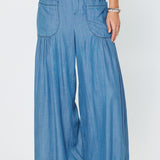 Wide Tiered Pant With Patch Pocket