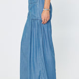 Wide Tiered Pant With Patch Pocket