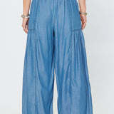 Wide Tiered Pant With Patch Pocket