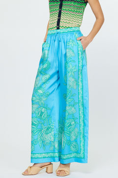 Full Length Pant - Aqua Blue, Women's Pants Collection