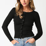 Button Down Long Sleeve Tee