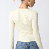 Button Down Long Sleeve Tee