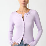 Button Down Long Sleeve Tee