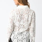Lace Button Up