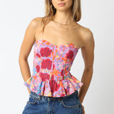 Corset Peplum Top