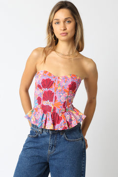 Corset Peplum Top