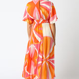 Retro Print Maxi Dress