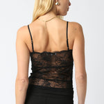 Lace Camisole Top - black, womens top collection