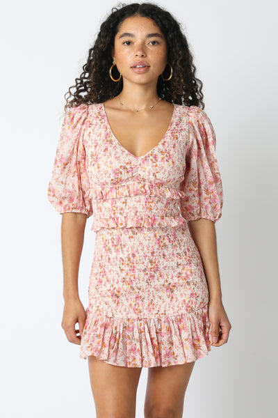 ワンピース 2way sleeve floral dress 2way sleeve floral dress – BUNNY APARTMENT