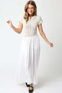 Dress With Satin Skirt
