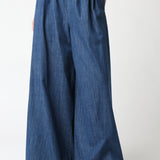 Elastic Waist Wide Leg Pant
