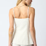Pinstripe Button Vest