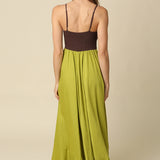 Flowy Two Tone Maxi Dress