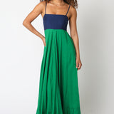 Flowy Two Tone Maxi Dress