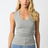 V Neck Ribbed Tank Top