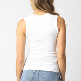 V Neck Ribbed Tank Top