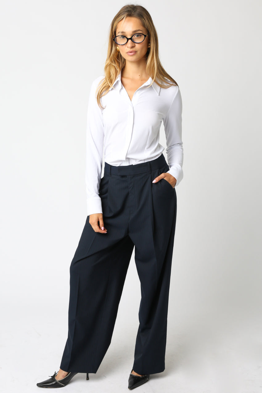 Button Down Bodysuit - white, womens bodysuit collection