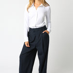 Button Down Bodysuit - white, womens bodysuit collection