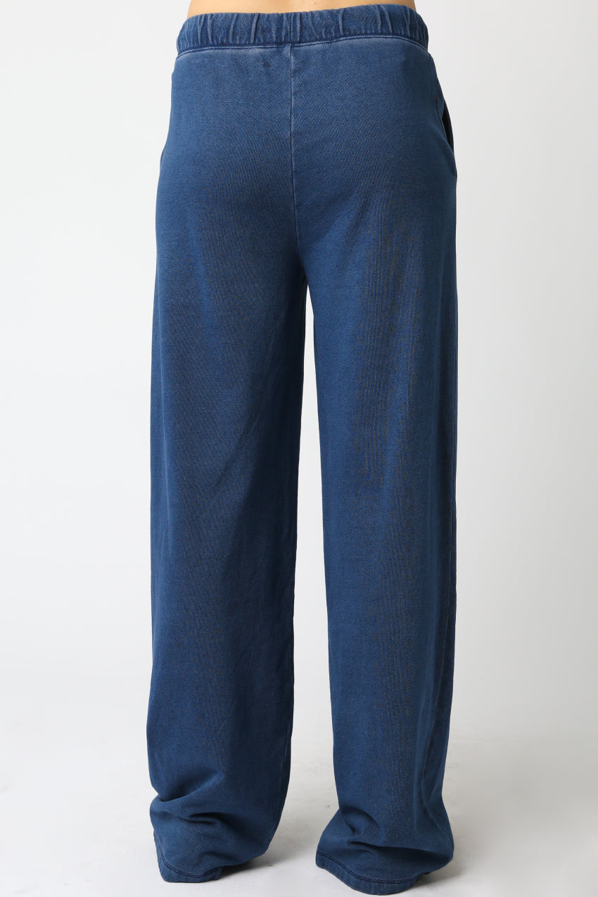 Straight Leg Pant With Drawstring - Denim, Women's Pants Collection