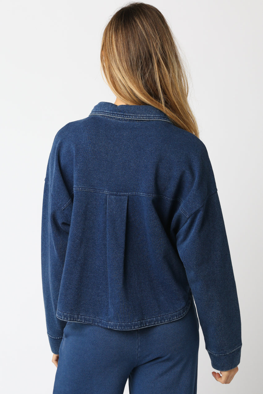 Button Up With Front Pockets - Denim, Women's Tops Collection