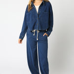 Straight Leg Pant With Drawstring - Denim, Women's Pants Collection