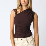 Unsymmetrical Sleeveless Top
