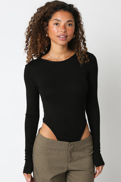 High Neck Bodysuit - black, womens bodysuit collection
