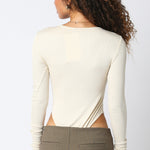 High Neck Bodysuit - ecru, womens bodysuit collection