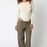 High Neck Bodysuit - ecru, womens bodysuit collection