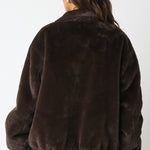Collared Fur Jacket - brown, womens jacket collection