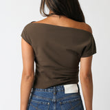 Off Shoulder With Ruched Side
