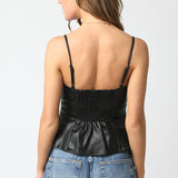 Vegan Leather Top