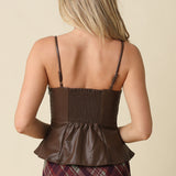 Vegan Leather Top