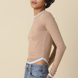 Long Sleeve With Piping Detail
