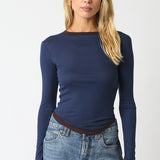 Long Sleeve With Piping Detail