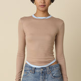 Long Sleeve With Piping Detail