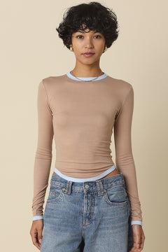 Long Sleeve With Piping Detail