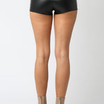 Faux Leather Short - black, womens short collection