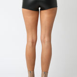 Faux Leather Short - black, womens short collection