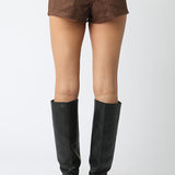 Faux Suede Micro Shorts - brown, womens shorts collection