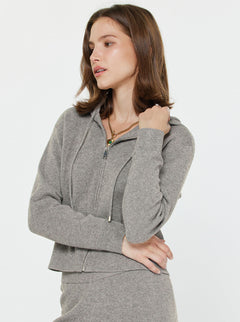 Soft Zip Up Cropped Hoodie