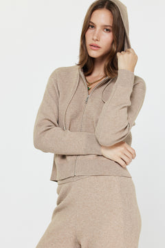 Soft Zip Up Cropped Hoodie