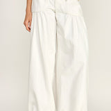 Wide Leg Draw String Bottom Jean