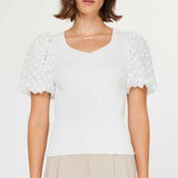 Puff Short Sleeve Sweater Top