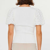 Puff Short Sleeve Sweater Top