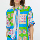 Button Down Top With Crochet Detail