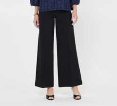 High Rise Flare Leg Ponte Pant - Black, Women's Pants Collection