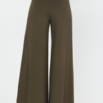 High Rise Flare Leg Ponte Pant - Olive, Women's Pants Collection