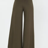High Rise Flare Leg Ponte Pant - Olive, Women's Pants Collection